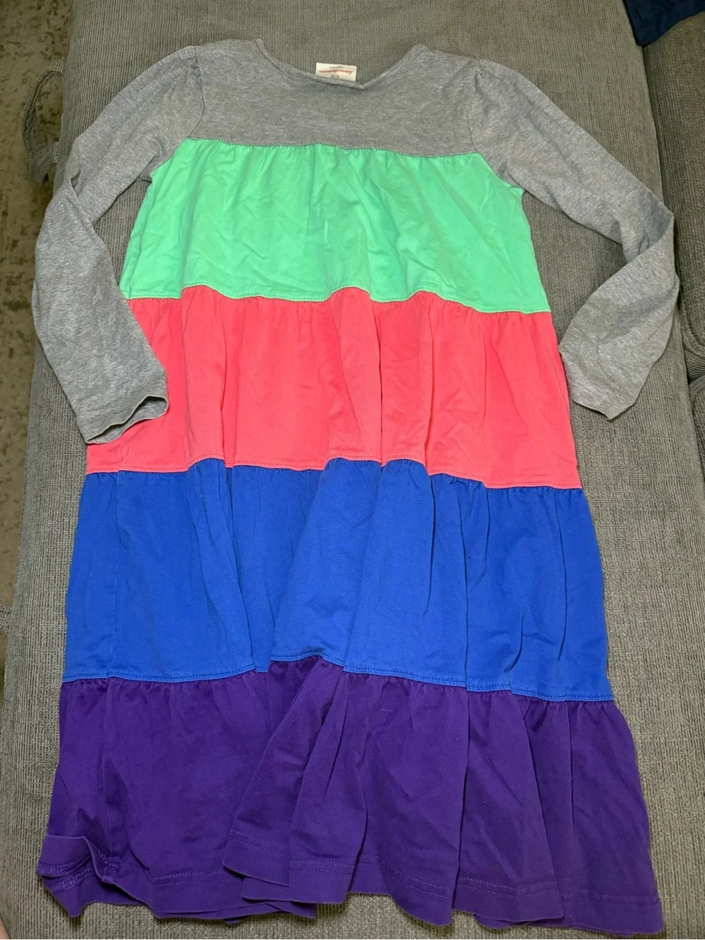 Hanna Andersson Long Sleeve Tiered Colorblock Dress